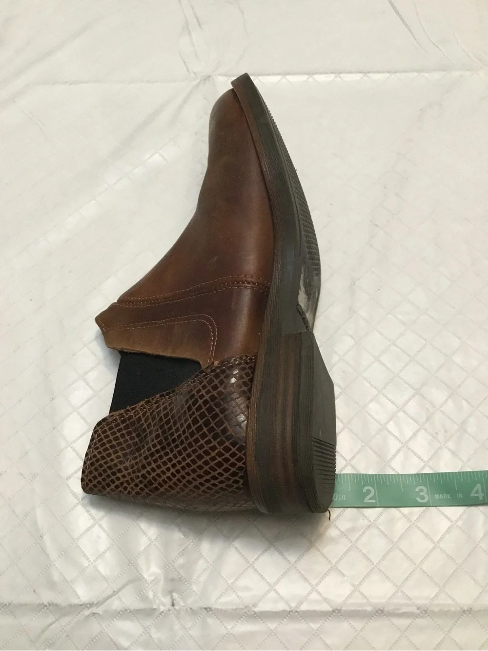 Clarks Women's Brown Leather Chelsea Boots Elastic Panel Slip-On Size 6